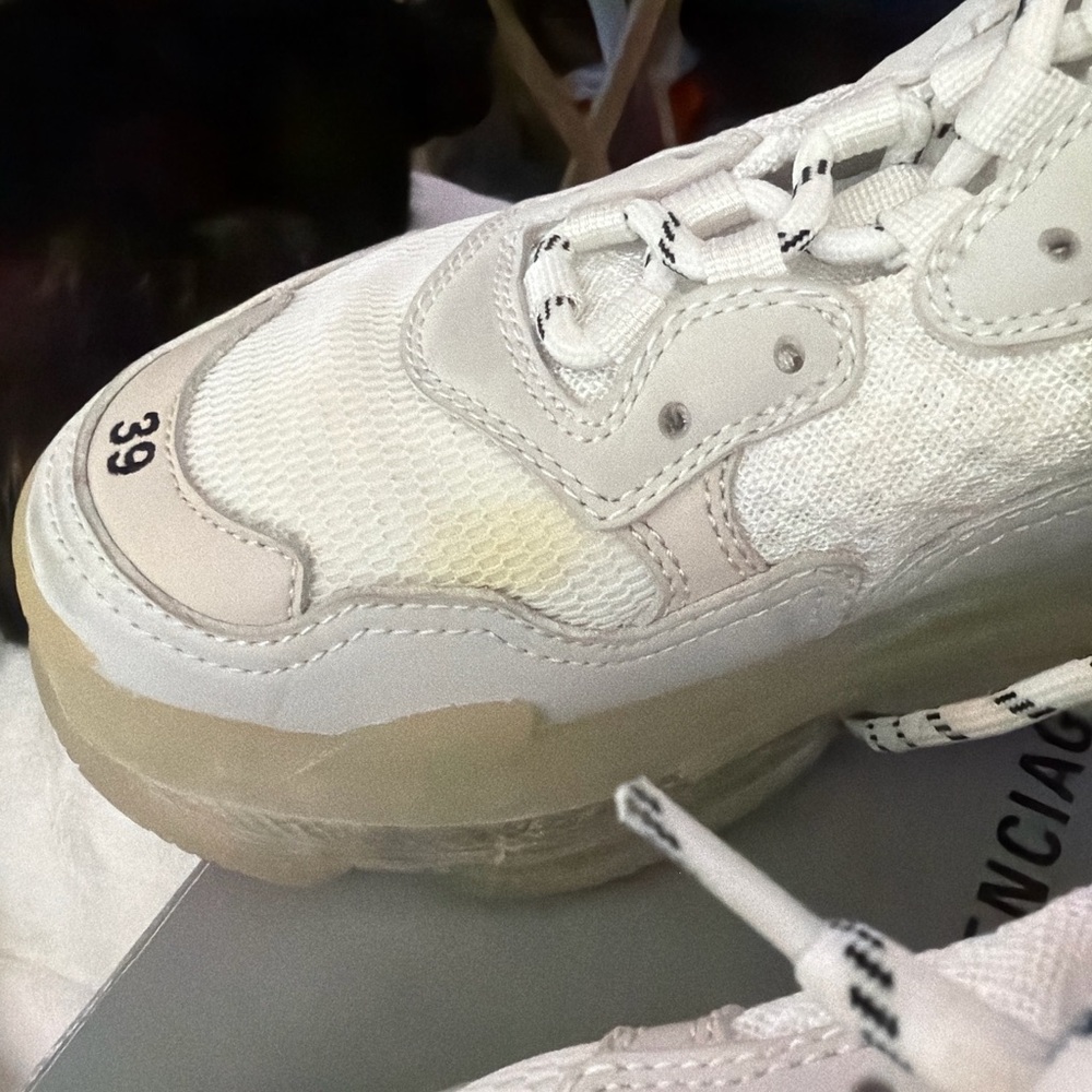 Balenciaga White Triple S Sneakers - Picture 10 of 10
